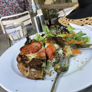 Delicious quiche in puff pastry.