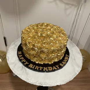 a birthday cake on a table