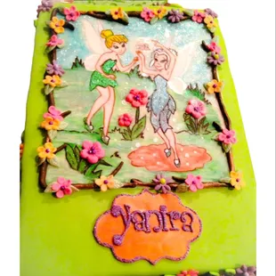 a picture of a fairy on a cake