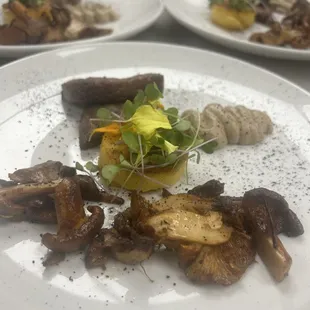 Seared Japanese wagyu w/ chanterelles and porcini beurre blanc