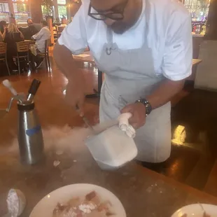 Wine dinner foie gras colada