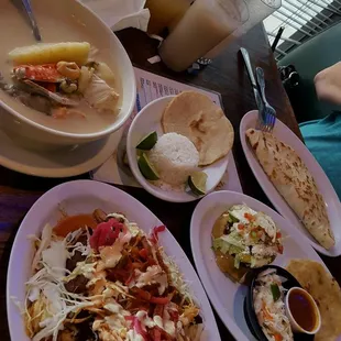 plates of mexican food