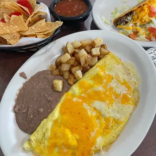 Omelette, Crispy beef taco