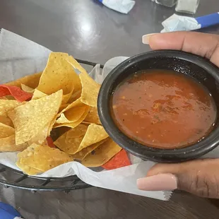 House made chips and salsa was DELICIOUS!