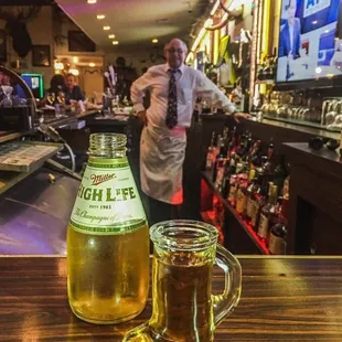 Sir Francis, The Mixologist, serving up the easy "Cowboy and his Pony"