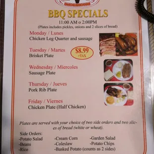 Lunch specials