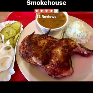 BBQ Half Chicken Plate.
