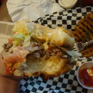 Ground Brisket Burger - too much bread