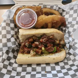 Brisket Melt with Onion Rings, Where is the melt?