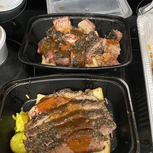 Burnt ends and brisket