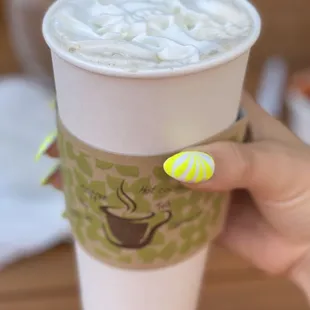 Mexican Hot Chocolate~ Made fresh daily with cinnamon, whip cream, nice large size, it was one of the best I've had!