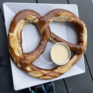 Soft Pretzel with Cheese Sauce