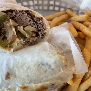 I ordered a Philly cheesesteak wrap. It was good!