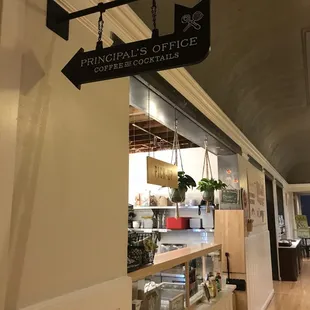 the interior of the building