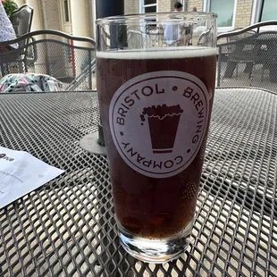 Scottish ale on the patio