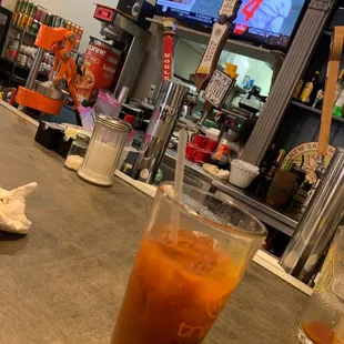 Michelada with pickle beer