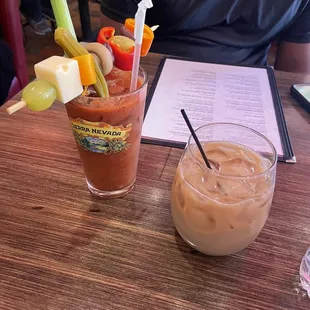 Bloody Mary and Cinnamon Toast Crunch ice coffee