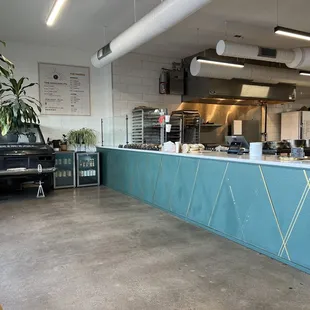 the kitchen of a restaurant