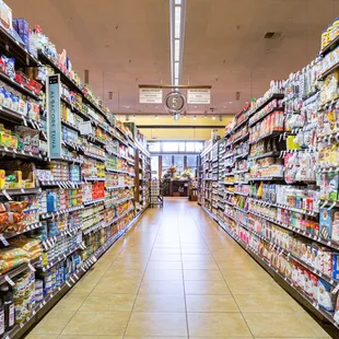 a supermarket aisle