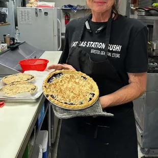 Jennifer made homemade Blueberry Pie