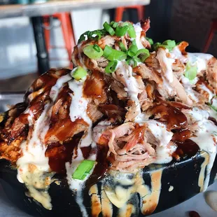 Pulled pork Mac and cheese