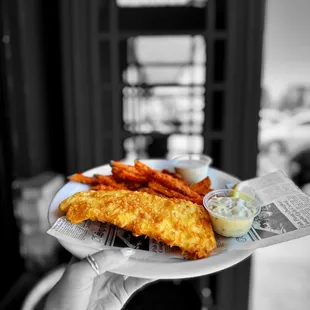 1 Piece Cod &amp; Chips | ig: whaevaeats
