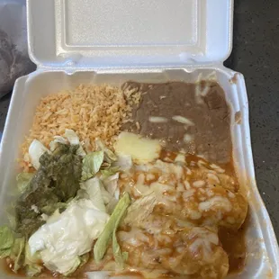 Chicken enchiladas