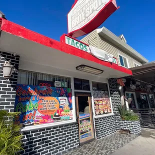 the front of the restaurant