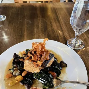 a plate of food on a table