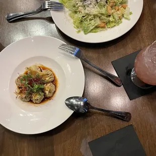 Caesar salad was great, money bags was not incredible, overall the rest of the food was good, and incredible service.