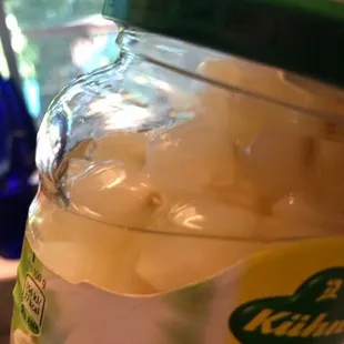 Pickled onions missing a good bit of the juice because it arrived open
