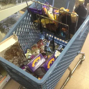 Oh just about $250 in British candy and various items.