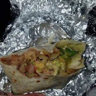 Veggie burrito it's so delicious!