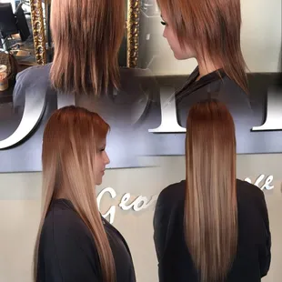 Before &amp; After Tape-In Hair Extensions By Stylist Brittan