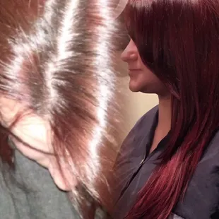 Before and after by stylist Brittan