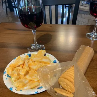 Cheese and crackers