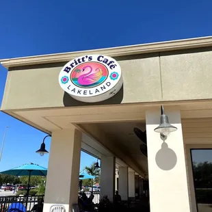 the front of the restaurant