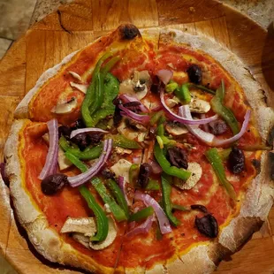 Small veggie, no cheese. Vegan.