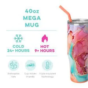 SWIG cups keep your hot drinks hot for 3+ hours and cold drinks cold for 24+ hours.