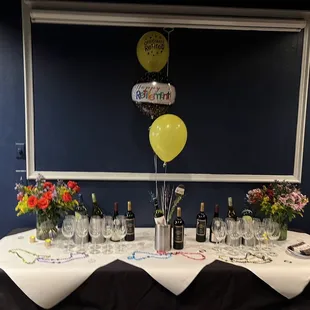 a table set up for a party