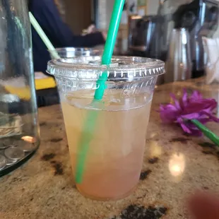 Mango aloe and lemon tea.