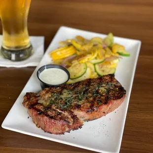 $10.99 Ribeye w/two sides every Friday.