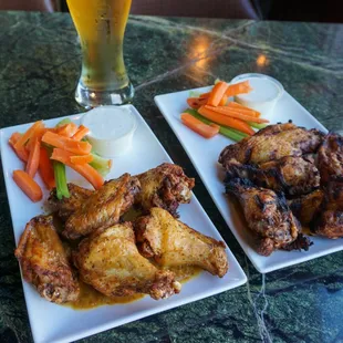 Wings: both grilled and fried