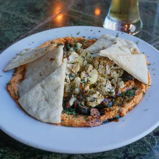 Roasted Cauliflower with Hummus.