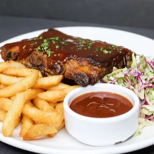 BBQ pork rib dinner