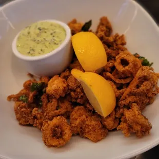 Calamari with aoli