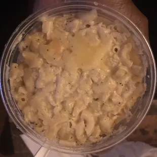 Mac and cheese. Doesn&apos;t look that great, but it had a good flavor to it.