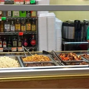 PART OF THE 20 FOOT LONG HOT DELI COUNTER: including gumbo, stuffed crab, shrimp monica and the chicken kabobs - all $5 or less.