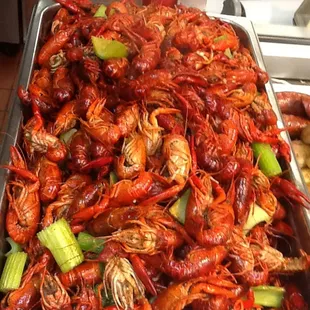 Boiled Louisiana crawfish