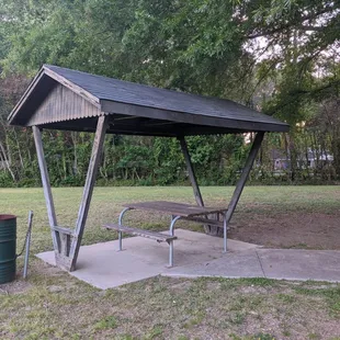 One of two shelters.  Grill is just out of frame.